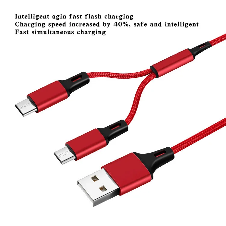 2.8A one to two data cable is applicable to Apple's Android two in one mobile phone data cable fast charging line Two-in-one
2.8A one to two data cable is applicable to Apple's Android two in one mobile phone data cable fast charging line Two-in-one