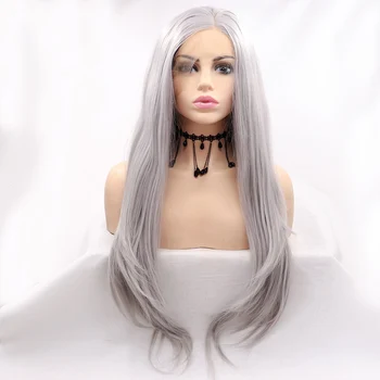 BH-J014 Ombre Gray Color Heat Resistant Fiber lace wig synthetic Lace Front Wig Long Wavy Two Tone Grey Cosplay Wigs for Women
BH-J014 Ombre Gray Color Heat Resistant Fiber lace wig synthetic Lace Front Wig Long Wavy Two Tone Grey Cosplay Wigs for Women