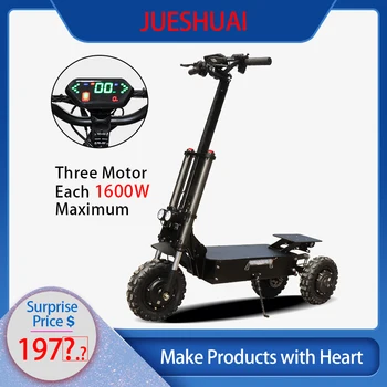 JS 3x1600W Powerful Motor Adult Electric Scooter 80KM/H Three Motor Wheels Off-road Scooter Patinete Electrico Adulto Skateboard
JS 3x1600W Powerful Motor Adult Electric Scooter 80KM/H Three Motor Wheels Off-road Scooter Patinete Electrico Adulto Skateboard