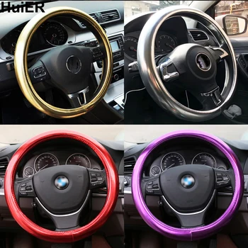 HuiER Auto Car Steering Wheel Cover Metal Color leather Anti-slip For 37-38CM/14.57"-15" Car Auto Steering-Wheel Steering Cover 
HuiER Auto Car Steering Wheel Cover Metal Color leather Anti-slip For 37-38CM/14.57"-15" Car Auto Steering-Wheel Steering Cover