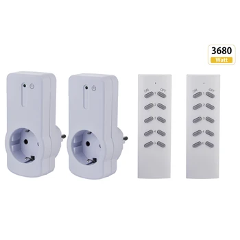 16A 3680W 2pcs sockets 2 remote control Plug remote control smart plug intelligent power switch socket
16A 3680W 2pcs sockets 2 remote control Plug remote control smart plug intelligent power switch socket