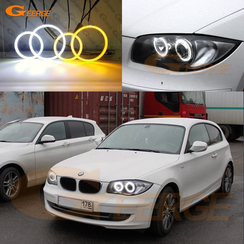 Для BMW 1 Series E81 E82 E87 E88 ультра яркий двухцветный светильник с переключением на день