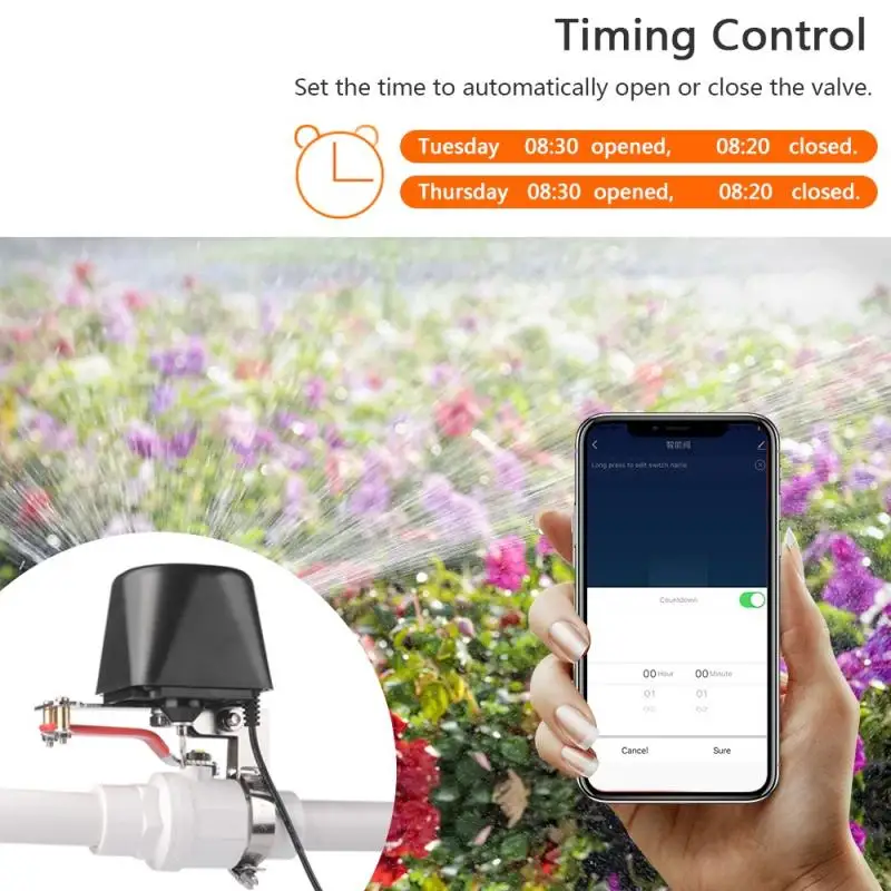 Tuya Amazon Alexa Google Assistant IFTTT Smart Wireless Control Gas Water Valve Tuay/SmartLife App WiFi Shutoff Controller
Tuya Amazon Alexa Google Assistant IFTTT Smart Wireless Control Gas Water Valve Tuay/SmartLife App WiFi Shutoff Controller