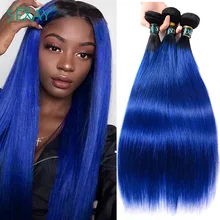 Sexay Ombre Blue Human Hair Bundles 26Inch 10A Peruvian Straight Hair Weave Extensions Dark Roots 1B Blue Pre Colored Human Hair 
Sexay Ombre Blue Human Hair Bundles 26Inch 10A Peruvian Straight Hair Weave Extensions Dark Roots 1B Blue Pre Colored Human Hair