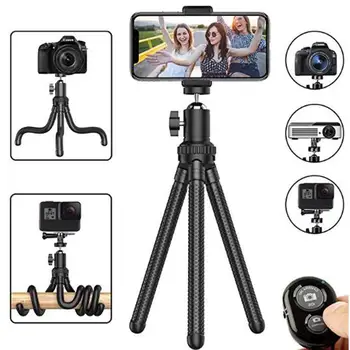 Flexible Phone Tripod Adjustable Camera Stand Holder With Bluetooth Remote Control Phone Clip Mini Tripod Stand
Flexible Phone Tripod Adjustable Camera Stand Holder With Bluetooth Remote Control Phone Clip Mini Tripod Stand