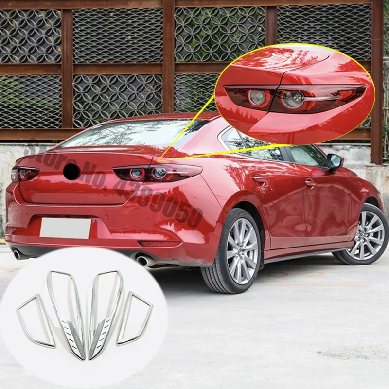 Аксессуары для Mazda 3 Sedan 2019 2020 хромированные задние фонари из АБС пластика