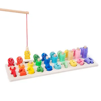 3 in 1 Wooden Digital Building Child Shape Matching Cognitive Fishing Log Board Puzzle Toy Baby Educational Toys
3 in 1 Wooden Digital Building Child Shape Matching Cognitive Fishing Log Board Puzzle Toy Baby Educational Toys