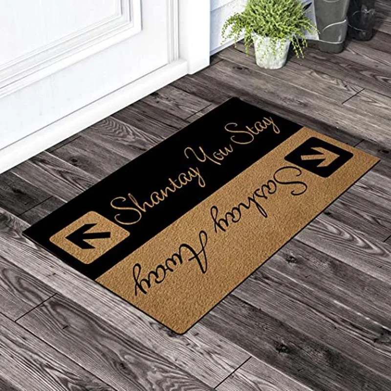 

Funny Welcome Doormat Entrance Way Indoor Doormat Sashay Away Shantay You Stay Personalized Monogram Kitchen Rugs and Mats with
