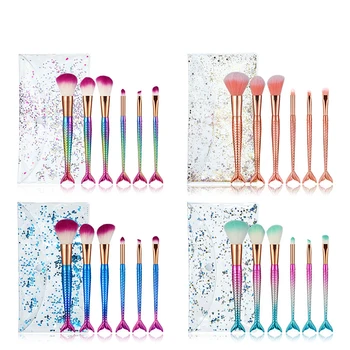 New 6 Mermaid Makeup Brush Set Colorful Gradient high quality Handle PVC Packaging Beauty Makeup Tools
New 6 Mermaid Makeup Brush Set Colorful Gradient high quality Handle PVC Packaging Beauty Makeup Tools