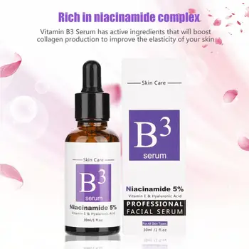 30ml Pure 5% Niacinamide Vitamin E & Hyaluronic acid Face Serum Moisturizing Firming Anti-Wrinkle Face Essence
30ml Pure 5% Niacinamide Vitamin E & Hyaluronic acid Face Serum Moisturizing Firming Anti-Wrinkle Face Essence