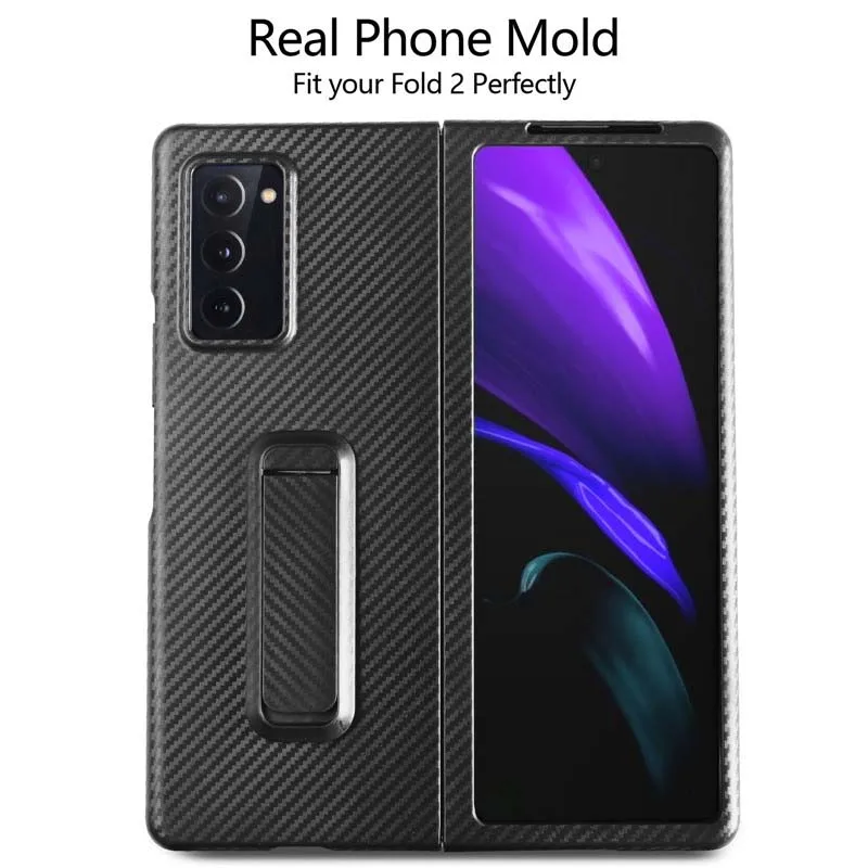 Carbon Fiber With Holder Back Cover For Samsung Galaxy Z Fold2 Fold 2 5G Ultra Thin Shockproof Case Galaxy W21 5G Phone KS0992
Carbon Fiber With Holder Back Cover For Samsung Galaxy Z Fold2 Fold 2 5G Ultra Thin Shockproof Case Galaxy W21 5G Phone KS0992