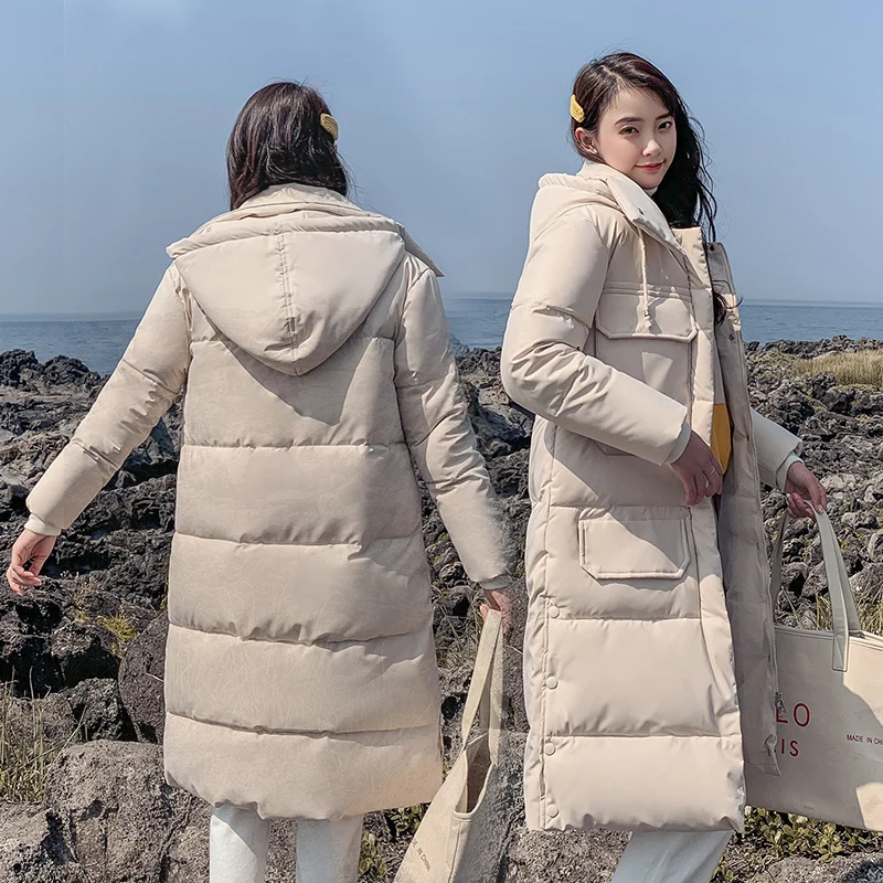 Down cotton women's 2019 winter new long paragraph over the knee cotton jacket loose cotton coat tide
Down cotton women's 2019 winter new long paragraph over the knee cotton jacket loose cotton coat tide