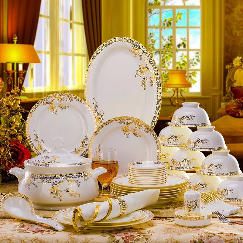 Dinnerware Set Dishes Bone China Combination Tableware Plates Ceramic Dinner Service
Dinnerware Set Dishes Bone China Combination Tableware Plates Ceramic Dinner Service