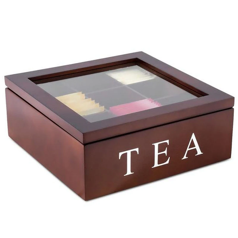 Hot XD-Wooden 9 Grids Tea Box Tea Bags Container Storage Box Square Gift Box Case Transparent Glass Top Lid 23X23X9Cm-Red Wine
Hot XD-Wooden 9 Grids Tea Box Tea Bags Container Storage Box Square Gift Box Case Transparent Glass Top Lid 23X23X9Cm-Red Wine