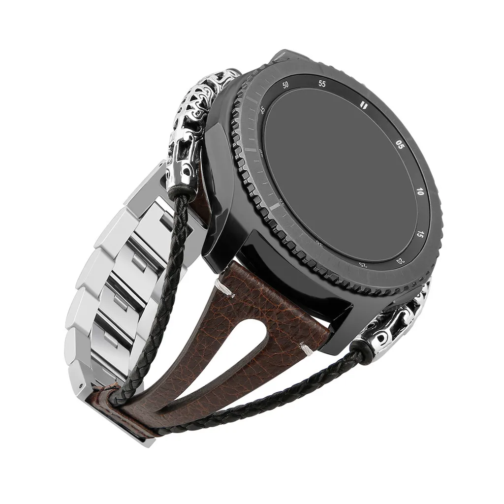 Ремешок для часов Samsung Galaxy watch (46 мм)/для Gear S3 кожаные ремешки ручной работы сменные