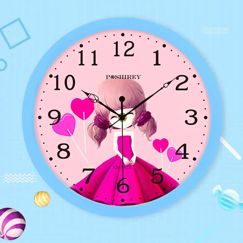 Fashion cartoon children's clock, bedroom mute free punch wall clock, 12-inch plastic kindergarten wall clock
Fashion cartoon children's clock, bedroom mute free punch wall clock, 12-inch plastic kindergarten wall clock