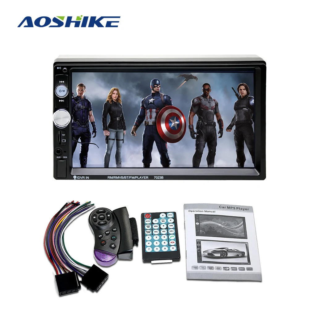AOSHIKE 2 Din Car Multimedia Audio Player Stereo Radio 7 inch Touch Screen HD MP5 Player Support Bluetooth Camera FM USB SD Aux
AOSHIKE 2 Din Car Multimedia Audio Player Stereo Radio 7 inch Touch Screen HD MP5 Player Support Bluetooth Camera FM USB SD Aux