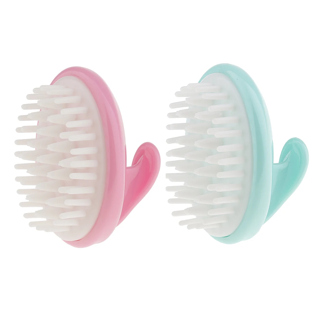 2pcs Shampoo Scalp Massage Brush Silicone Comb Rubber Anti-Slip Shower Hair Brush Scalp Circulation 2pcs Shampoo Scalp Massage Brush Silicone Comb Rubber Anti-Slip Shower Hair Brush Scalp Circulation