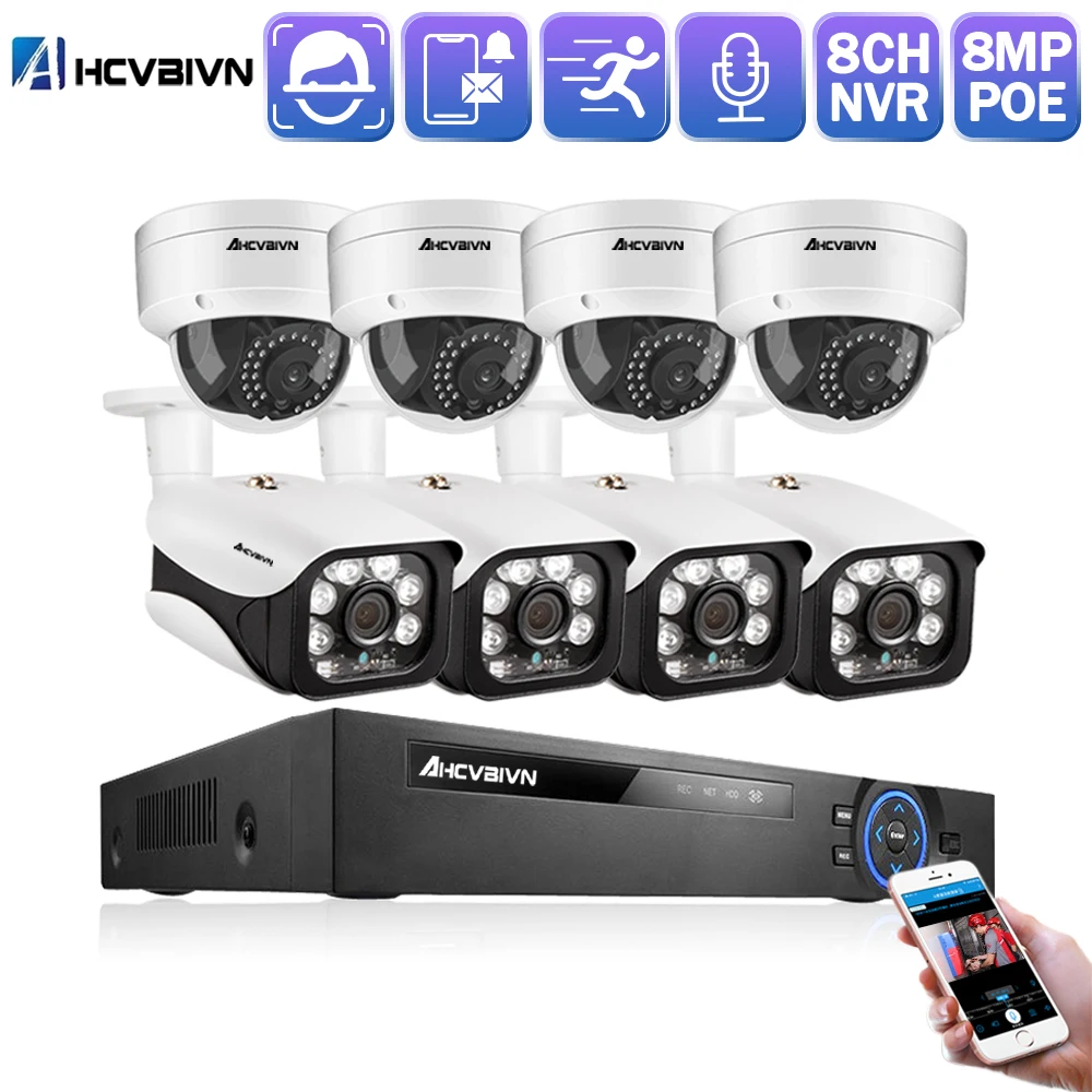 Infrared face recognition 8CH 5MP H.265 NVR POE Security Camera System indoor Outdoor CCTV Video Surveillance Video Recorder Kit
Infrared face recognition 8CH 5MP H.265 NVR POE Security Camera System indoor Outdoor CCTV Video Surveillance Video Recorder Kit