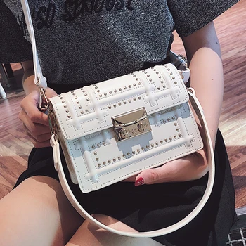 British Fashion Female Square Bag 2020 New Women's Designer Handbag Quality Leather Women bag Rivet Tote Shoulder Crossbody bags
British Fashion Female Square Bag 2020 New Women's Designer Handbag Quality Leather Women bag Rivet Tote Shoulder Crossbody bags