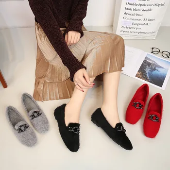 Shoes Woman Flats Large Size Women Casual Female Sneakers Women's Moccasins Autumn Modis Round Toe Loafers Fur Dress Big Size 
Shoes Woman Flats Large Size Women Casual Female Sneakers Women's Moccasins Autumn Modis Round Toe Loafers Fur Dress Big Size