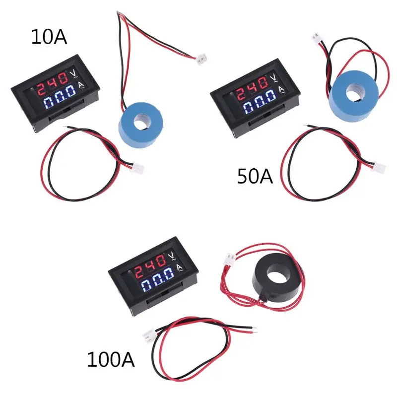 0.28\" Digital Voltmeter Ammeter AC 60-500V 10A 50A 100A Current Meter Volt Gauge 
0.28\" Digital Voltmeter Ammeter AC 60-500V 10A 50A 100A Current Meter Volt Gauge