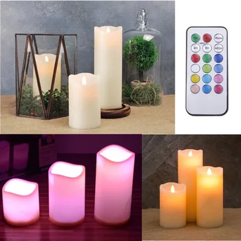3Pcs/set Changing Color LED Light Candles Remote Control Flameless for Wax Candle Ivory Candle light Party Home Room Decoration
3Pcs/set Changing Color LED Light Candles Remote Control Flameless for Wax Candle Ivory Candle light Party Home Room Decoration