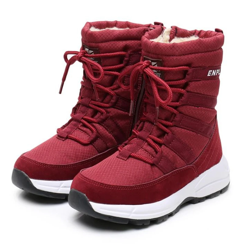 

Children Snow Boots Girls 50% Real Wool Keep Warm Shoes Boys Mid-Calf Boots Big Kids Waterproof Winter Boots Sneakers 29-43