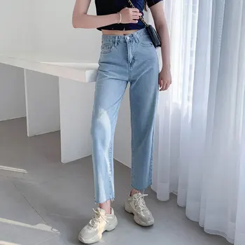 2020 Women Jeans Casual Straight High Waist Trousers Pants for Ladies Grils Ankle Length
2020 Women Jeans Casual Straight High Waist Trousers Pants for Ladies Grils Ankle Length