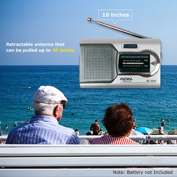 INDIN BC-R22 AM/FM Dual Band Mini Radio Receiver Portable Player Built-in Speaker with a Standard 3.5MM Headphones Jack 
INDIN BC-R22 AM/FM Dual Band Mini Radio Receiver Portable Player Built-in Speaker with a Standard 3.5MM Headphones Jack