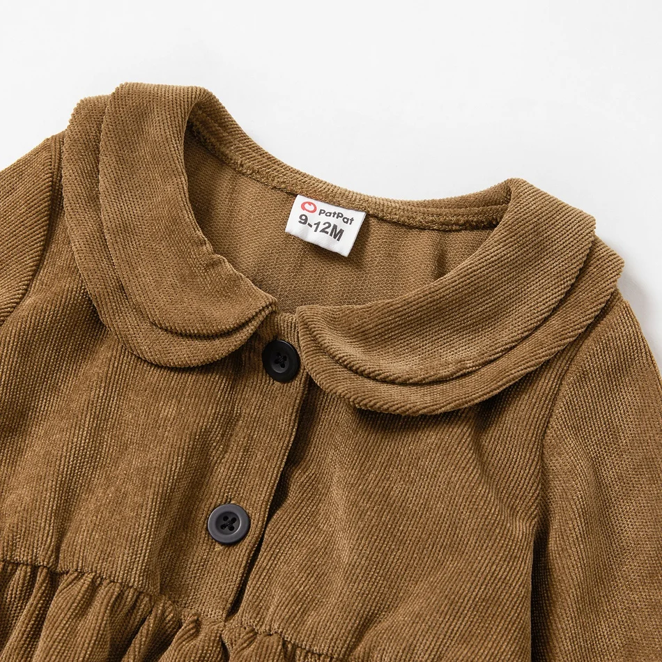 PatPat 2021 New Autumn Mommy and Me Front-button Shirt collar Midi-sleeve Solid Dresses haki casual A Matching Dresses Family PatPat 2021 New Autumn Mommy and Me Front-button Shirt collar Midi-sleeve Solid Dresses haki casual A Matching Dresses Family
