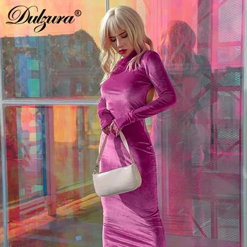 Dulzura women velvet midi dress long sleeve gloves hollow out backless bodycon sexy 2019 autumn winter party clothes elegant
Dulzura women velvet midi dress long sleeve gloves hollow out backless bodycon sexy 2019 autumn winter party clothes elegant