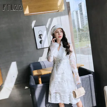 Spring 2019 New Fashion Women White Lace Chiffon Thin 2 Pcs Sets Medium Long Lotus Leaf Sleeve Belt Turn-down Collar Slim Suit
Spring 2019 New Fashion Women White Lace Chiffon Thin 2 Pcs Sets Medium Long Lotus Leaf Sleeve Belt Turn-down Collar Slim Suit