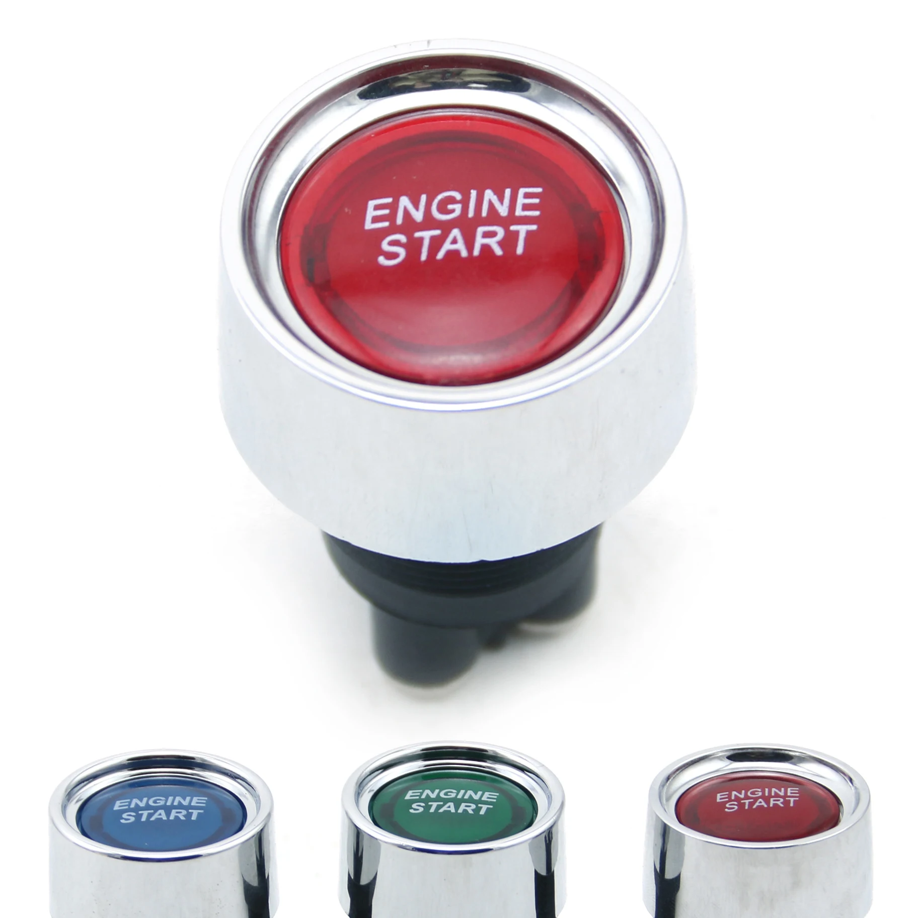 

12v LED Light Motor Car Keyless Engine Starter Ignition Button Key Push Start Button Switch Replacement Engine Start Universal