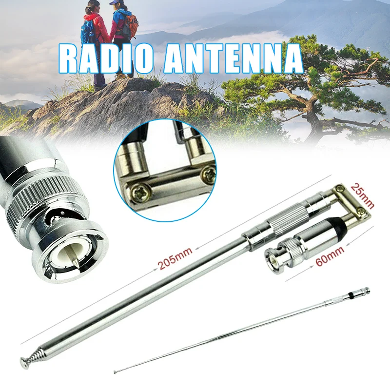 Telescopic Antenna 76-108MHz BNC Connector Durable for FM Transmitter Radio ND998
Telescopic Antenna 76-108MHz BNC Connector Durable for FM Transmitter Radio ND998