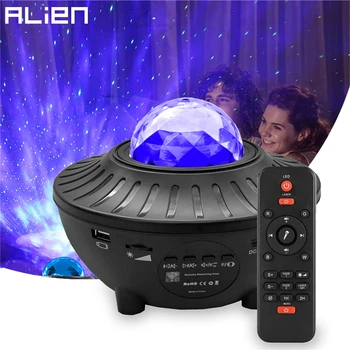 ALIEN Colorful Starry Sky Projector Bluetooth USB Music Player LED Night Light Romantic Holiday Party Lamp Kids Birthday Gift
ALIEN Colorful Starry Sky Projector Bluetooth USB Music Player LED Night Light Romantic Holiday Party Lamp Kids Birthday Gift