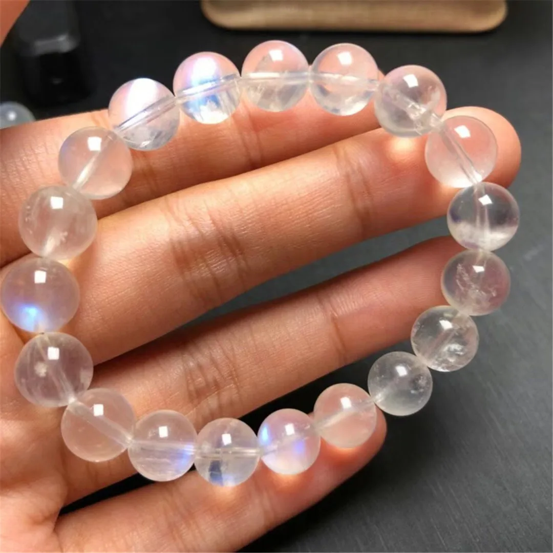 9mm Natural Moonstone Bracelet For Women Lady Man Healing Love Gift Crystal Clear Stone Blue Light Beads Jewelry Strands AAAAA
9mm Natural Moonstone Bracelet For Women Lady Man Healing Love Gift Crystal Clear Stone Blue Light Beads Jewelry Strands AAAAA