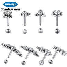 Stainless Steel Stud Earrings 16G Hoop CZ Helix Piercing Internal Thread Tragus Cartilage Lobe Lip Stud Body Perforated Jewelry
Stainless Steel Stud Earrings 16G Hoop CZ Helix Piercing Internal Thread Tragus Cartilage Lobe Lip Stud Body Perforated Jewelry