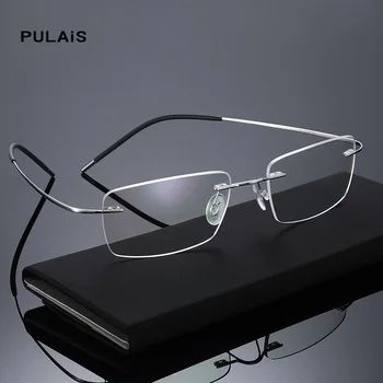 Genuine PULAIS Pure Titanium Rimless Glasses Frame Men Ultralight Myopia Computer Home Work Eyeglasses Frames Screwless Eyewear
Genuine PULAIS Pure Titanium Rimless Glasses Frame Men Ultralight Myopia Computer Home Work Eyeglasses Frames Screwless Eyewear