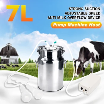 7L Electric Milking Machine For Cow/Goat/Sheep Milking Machine 110V/220V Stainless Steel Vacuum Pump Bucket Farm Goat Cow Milker
7L Electric Milking Machine For Cow/Goat/Sheep Milking Machine 110V/220V Stainless Steel Vacuum Pump Bucket Farm Goat Cow Milker