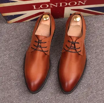 Men Business Shoes Formal Genuine Leather Business Casual Shoes Men Dress Office Luxury Shoes Size 44 Male Derby shoes Footwear 
Men Business Shoes Formal Genuine Leather Business Casual Shoes Men Dress Office Luxury Shoes Size 44 Male Derby shoes Footwear