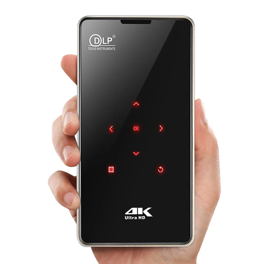 Цифровой мини-проектор P09 Android 9 0 2 Гб ОЗУ 32 ПЗУ Wi-Fi Bluetooth Miracast Airplay 4K домашний