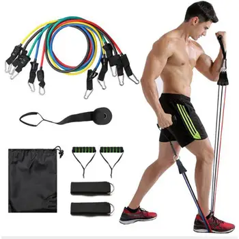 11pcs/Set Fitness Resistance Rally Pulling Rope Fitness Elastic Band Elastic Band For Sport Booty Band Workout Fitness Equipment
