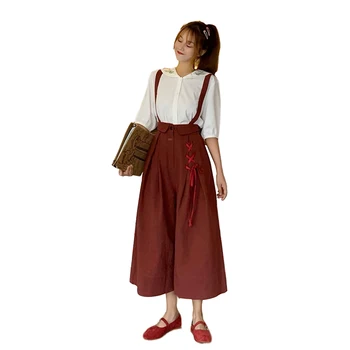Women Straps Overall Pants Casual Loose Elastic High Waist Bandage Pants New Spring Autumn Suspenders Long Wide Leg Trousers 
Women Straps Overall Pants Casual Loose Elastic High Waist Bandage Pants New Spring Autumn Suspenders Long Wide Leg Trousers