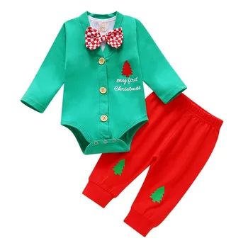Autumn Baby Boy Clothes Long Sleeve Christmas Bow Design Romper+Jumpsuit Coat+Pants 
Autumn Baby Boy Clothes Long Sleeve Christmas Bow Design Romper+Jumpsuit Coat+Pants