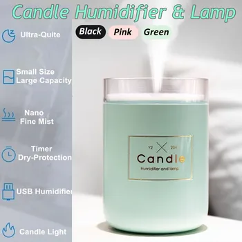 280ML Ultrasonic Air Humidifier Candle Romantic Soft Light USB Essential Oil Diffuser Car Purifier Aroma Anion Mist Maker
280ML Ultrasonic Air Humidifier Candle Romantic Soft Light USB Essential Oil Diffuser Car Purifier Aroma Anion Mist Maker