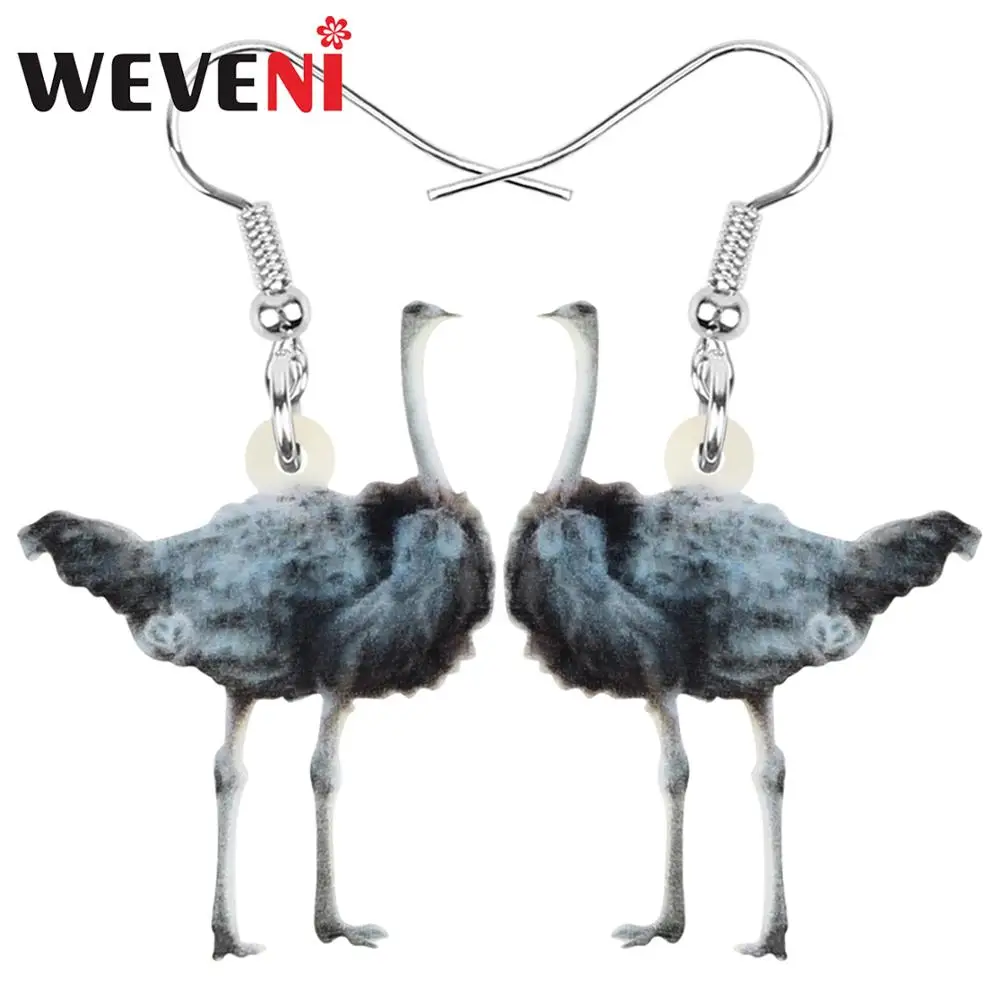 WEVENI акриловые австралийские Emu серьги в виде птиц висячие с животными ювелирные