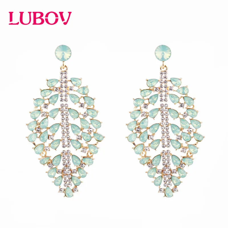 LUBOV Elegant Multi-color Acrylic Stone Leaf Drop Earrings Crystal Loop Pendant Dangle Earrings for Women Party Jewelry New
LUBOV Elegant Multi-color Acrylic Stone Leaf Drop Earrings Crystal Loop Pendant Dangle Earrings for Women Party Jewelry New