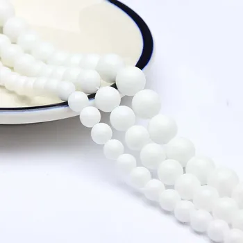 Natural Stone White Porcelain Chalcedony Round Loose 15" Size Strand 4 6 8 10 MM Beads for Jewelry Making DIY Bracelets
Natural Stone White Porcelain Chalcedony Round Loose 15" Size Strand 4 6 8 10 MM Beads for Jewelry Making DIY Bracelets