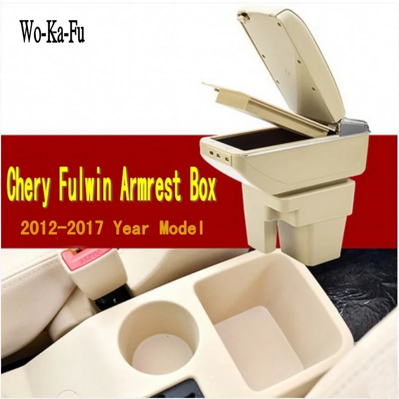 

Arm Rest Chery Fulwin 2 Armrest Box Center Console Central Store Content Storage with Cup Holder Ashtray USB Interface